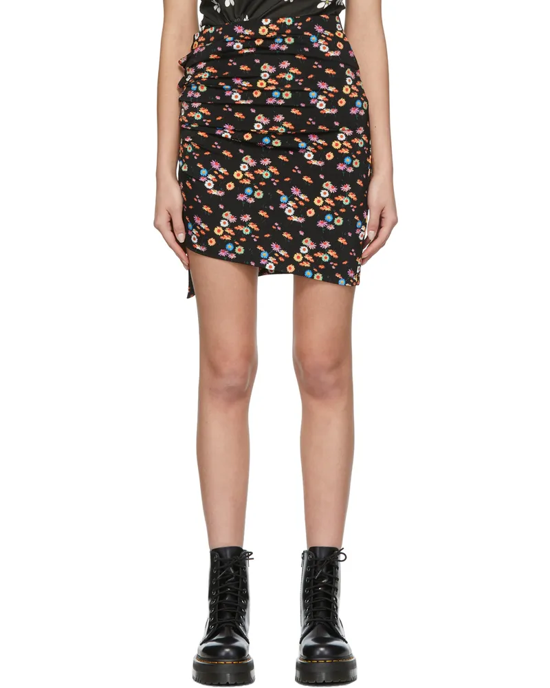Paco Rabanne SSENSE Exclusive Black & Multicolor Capsule Pressions Ruched Mini Skirt V127