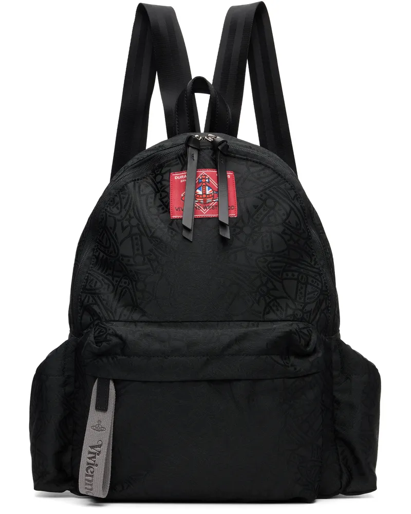 Vivienne Westwood Black Tangled Orb Jacquard George M Backpack Ss25-n401