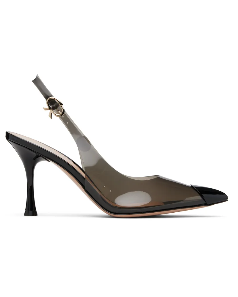 Gianvito Rossi Black Diana Heels Fume+black