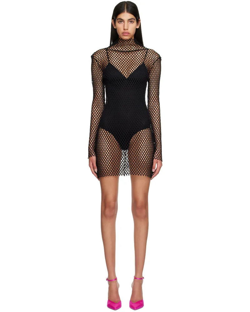 MSGM Black Mock Neck Minidress 99