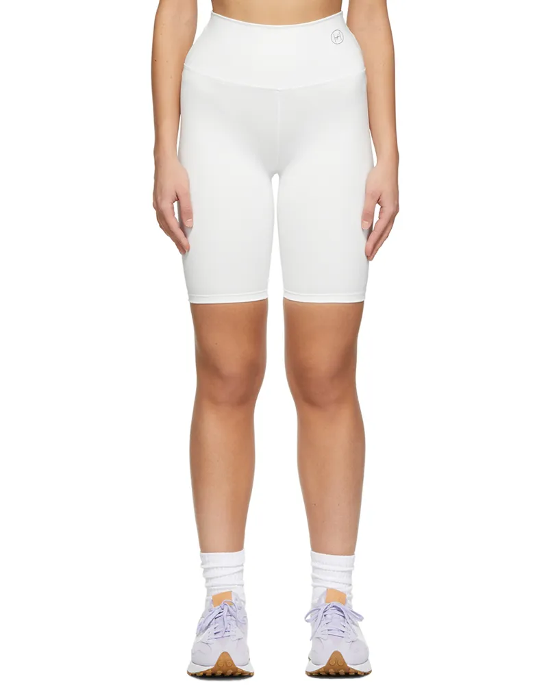 HÉROS White Recycled Italian Scuba Sport Shorts White