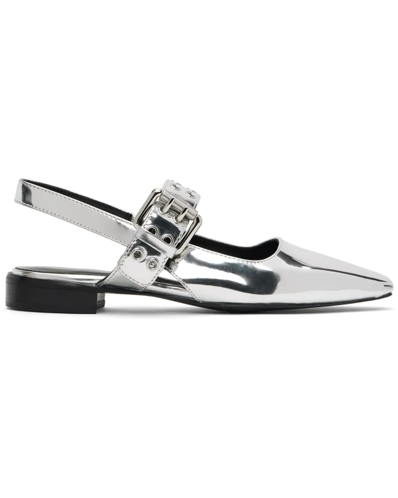 Rag & Bone Silver Astra Slingback Slippers Slvr