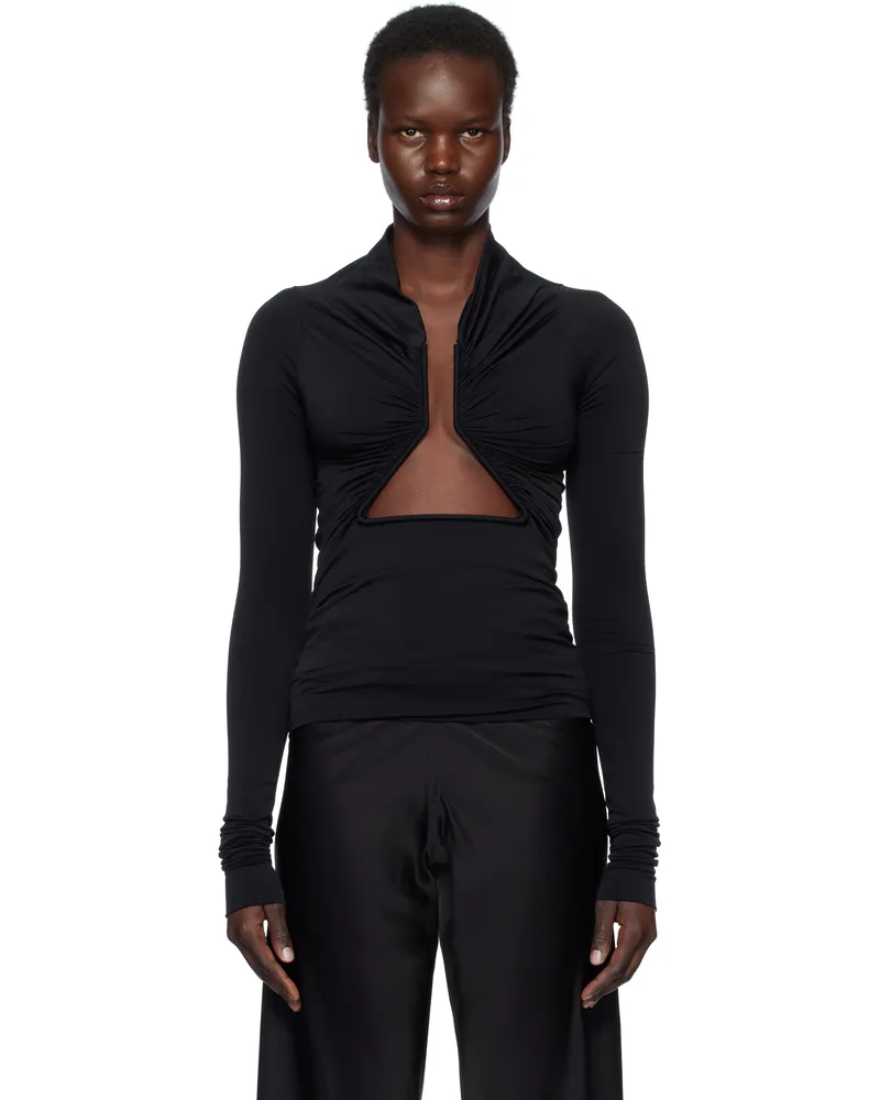 Rick Owens Black Hollywood Jersey LS Prong T-shirt 09
