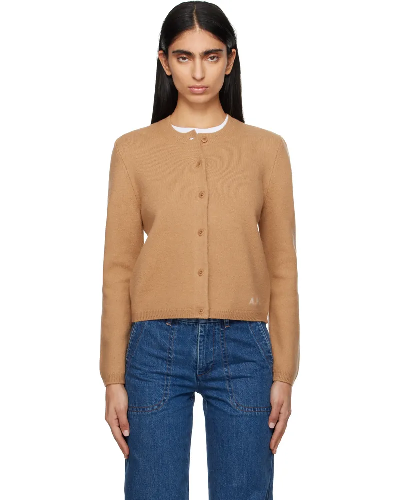 A.P.C. Tan Mila Cardigan Cab