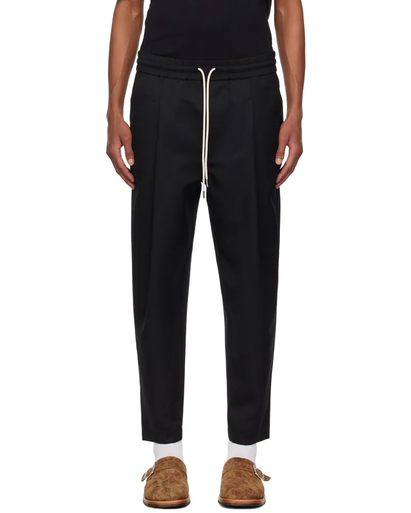 Drôle de Monsieur Black 'Le Pantalon' Cropped Trousers Black