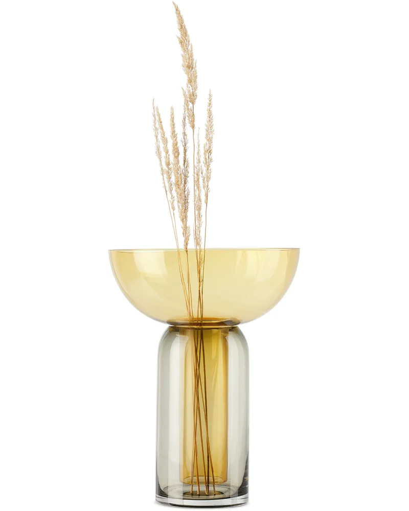 AYTM Yellow & Black Torus Vase Amber