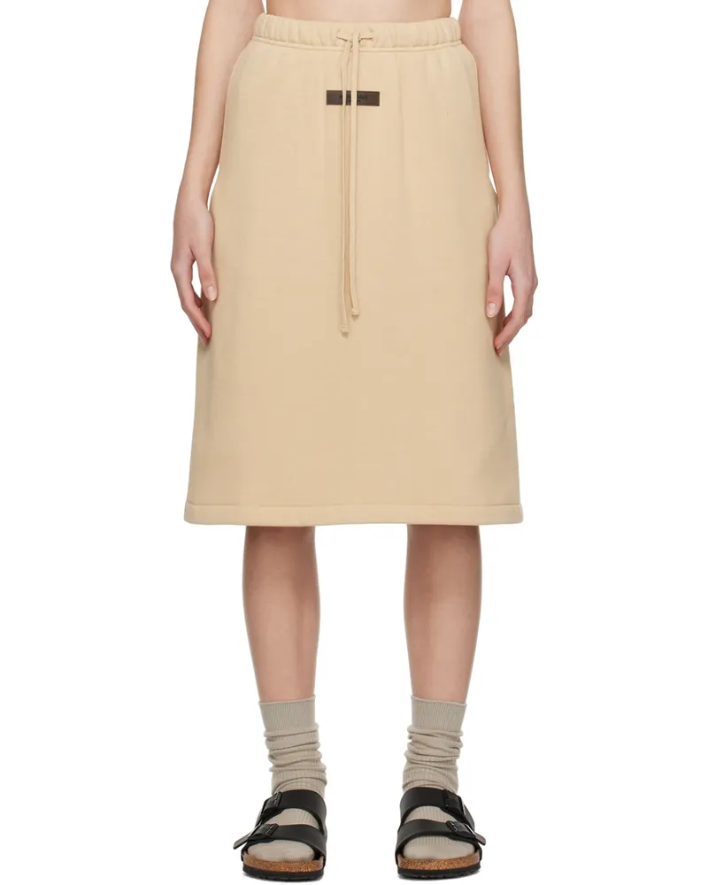 Fear of God Beige Drawstring Midi Skirt Sand