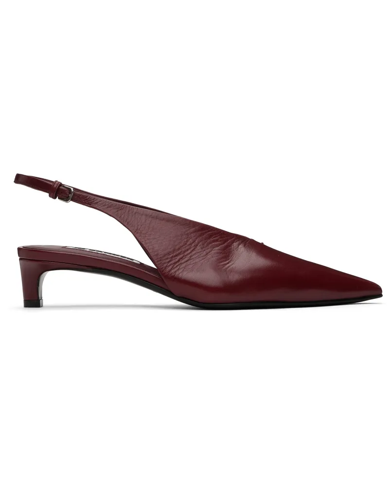 Jil Sander Burgundy Slingback Heels 609