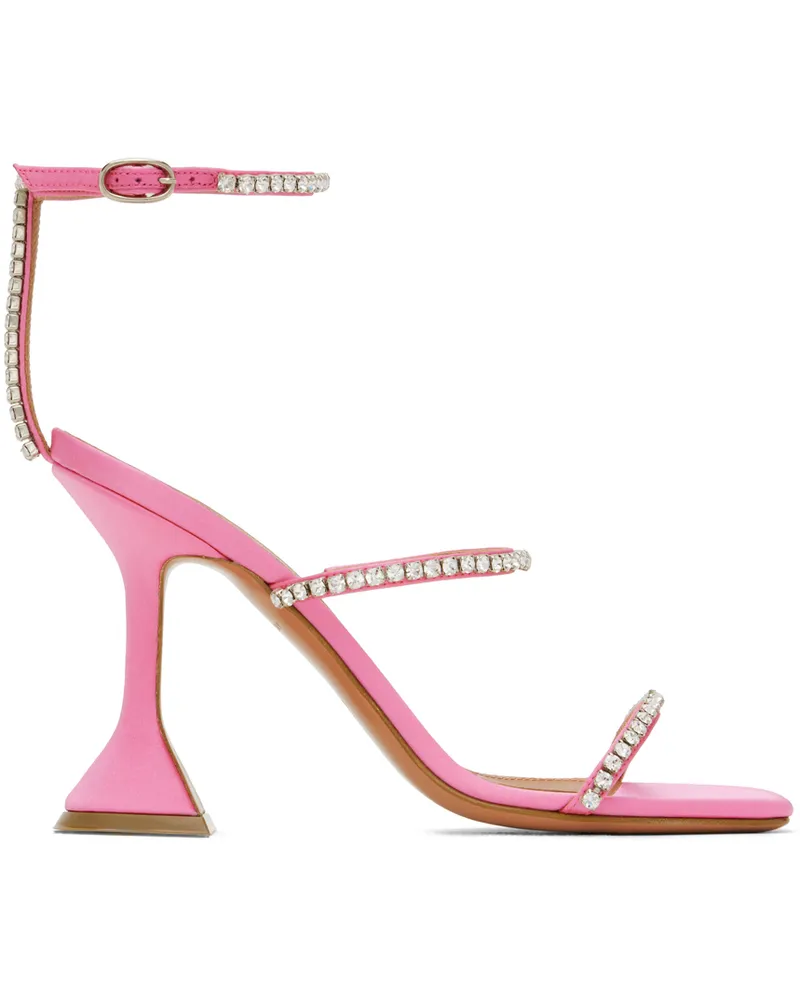Amina Muaddi Pink Gilda Sandal Heeled Sandals Marshmallow