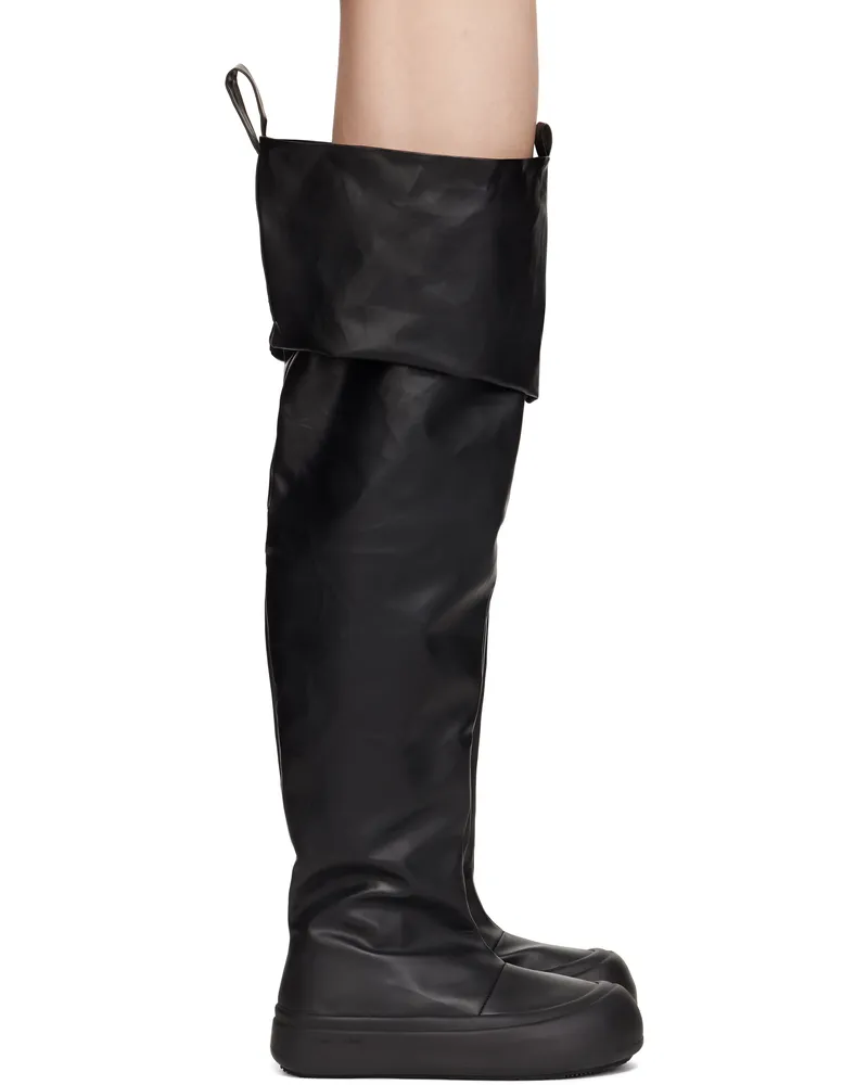 YUME YUME Black Thigh High Fisherman Boots Black