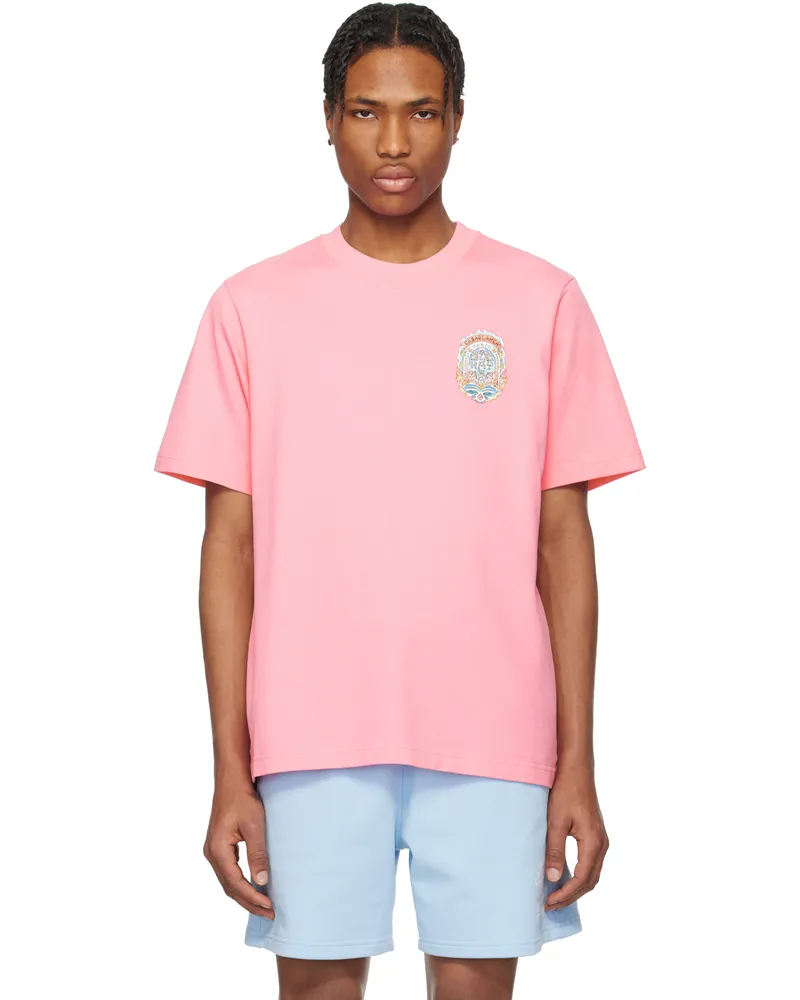 Casablanca Paris Pink Casa Way Skate T-shirt Pink
