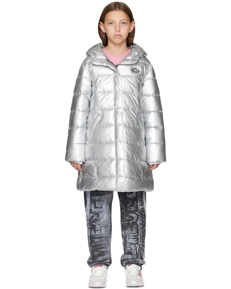 Diesel Kids Silver Jauwtjannikht39 Puffer Jacket K83i