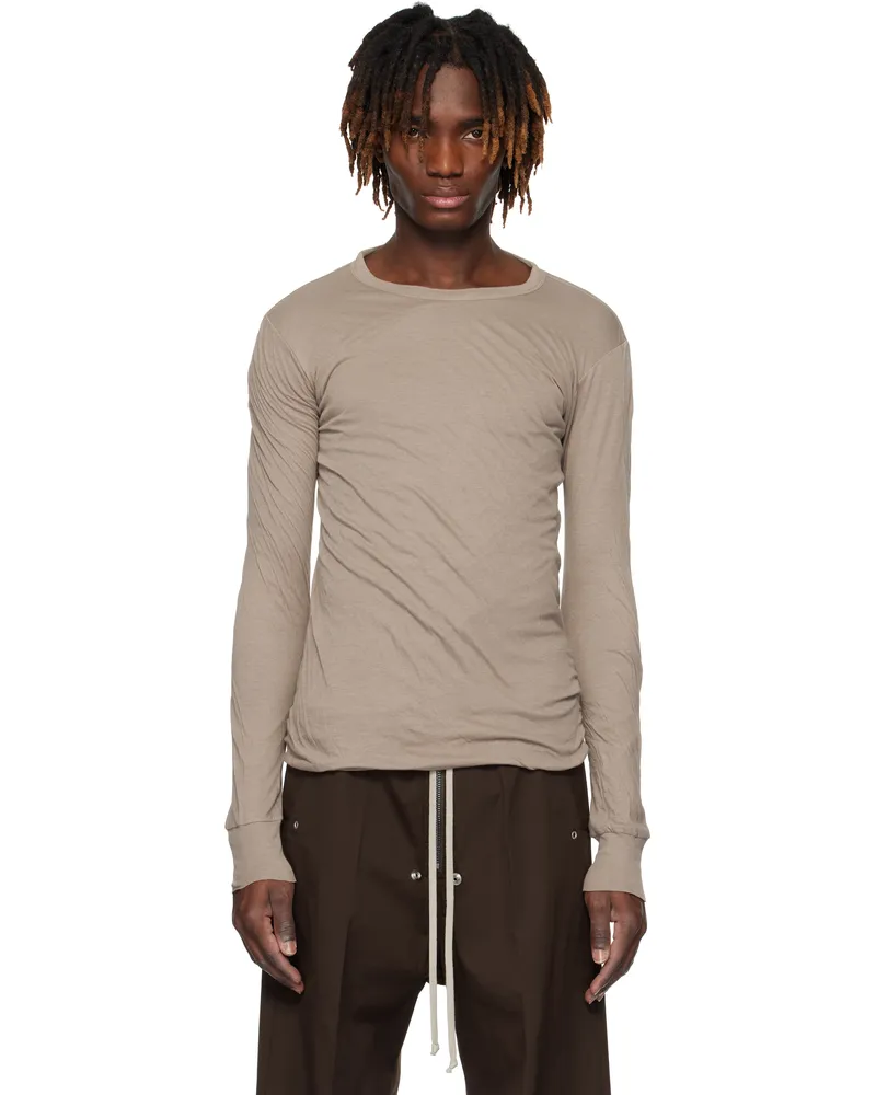 Rick Owens Taupe Hollywood Double LS T-shirt 64