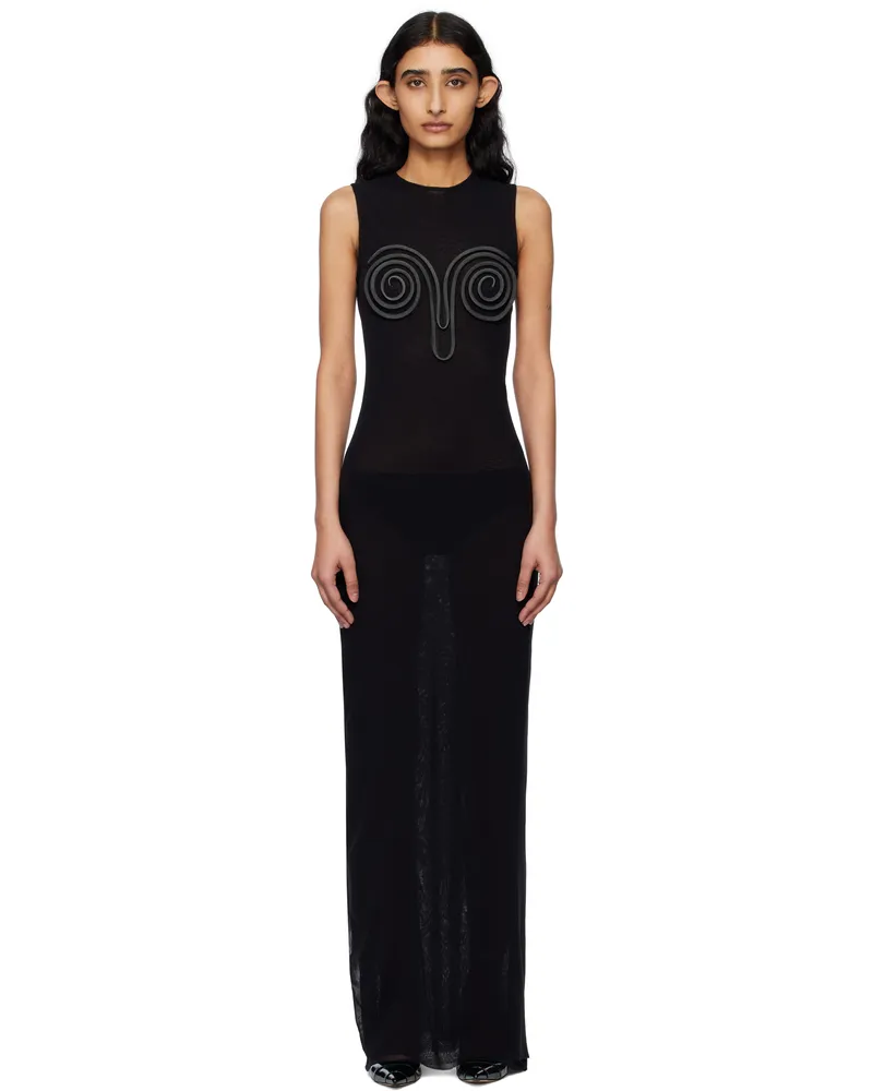 Jean Paul Gaultier Black 'The 3D Spirale' Maxi Dress 00-black