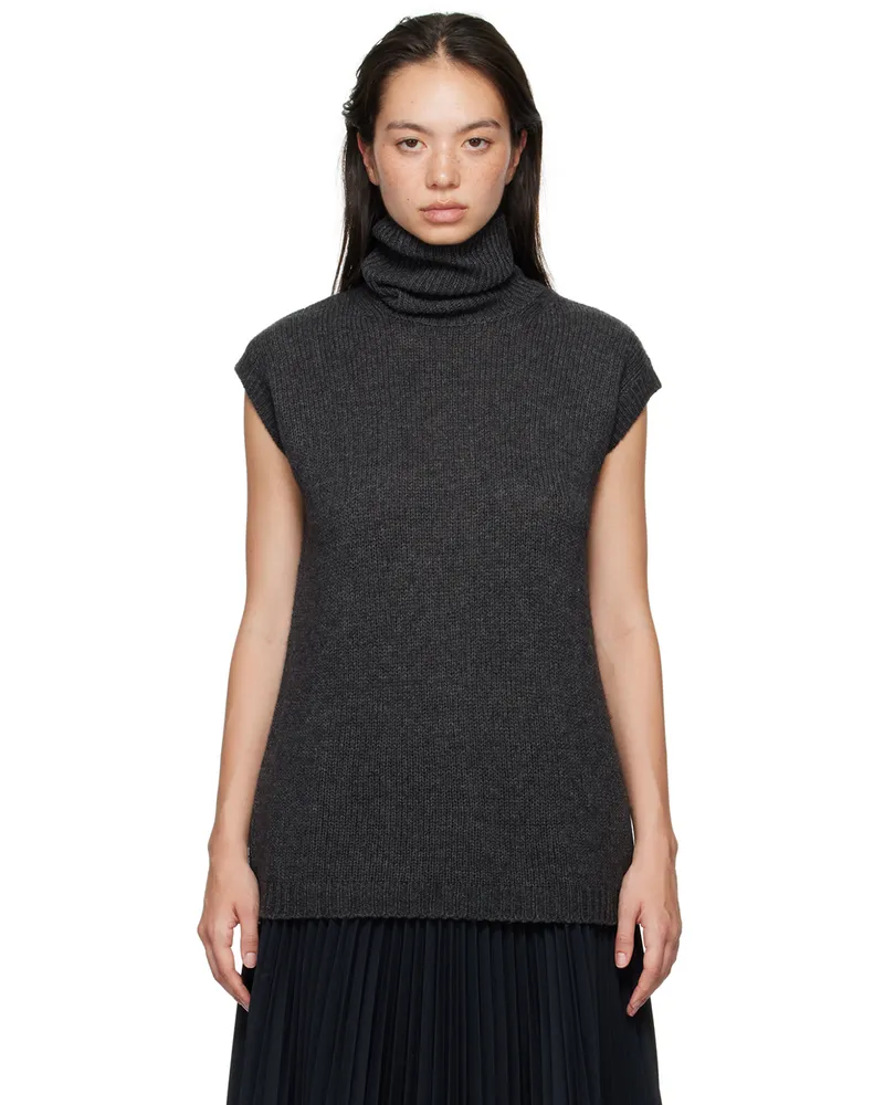 Sofie D'Hoore Gray Mole Vest Charcoal