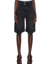 Étoile Isabel Marant Black Hortens Denim Shorts 02fk