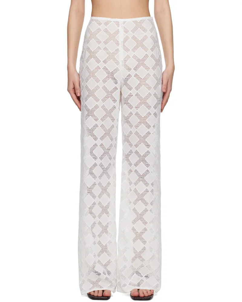 TOVE White Kaia Trousers White