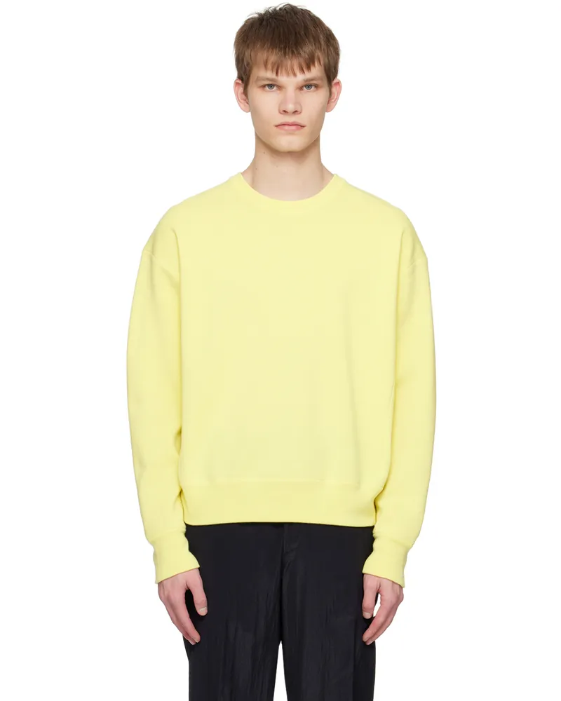 SOLID HOMME Yellow Rib Trim Sweater 512y