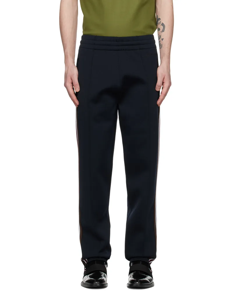 Burberry Navy Stripe Sweatpants Smoked
