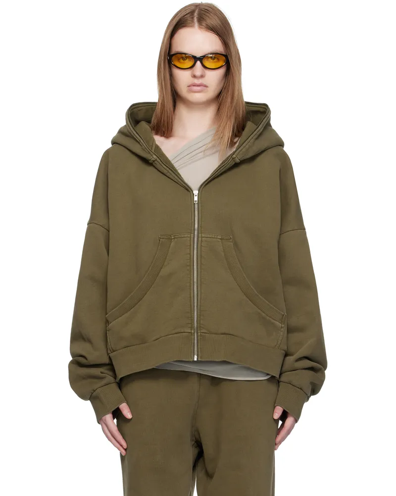 Entire Studios Green Eternal Zip Hoodie Military