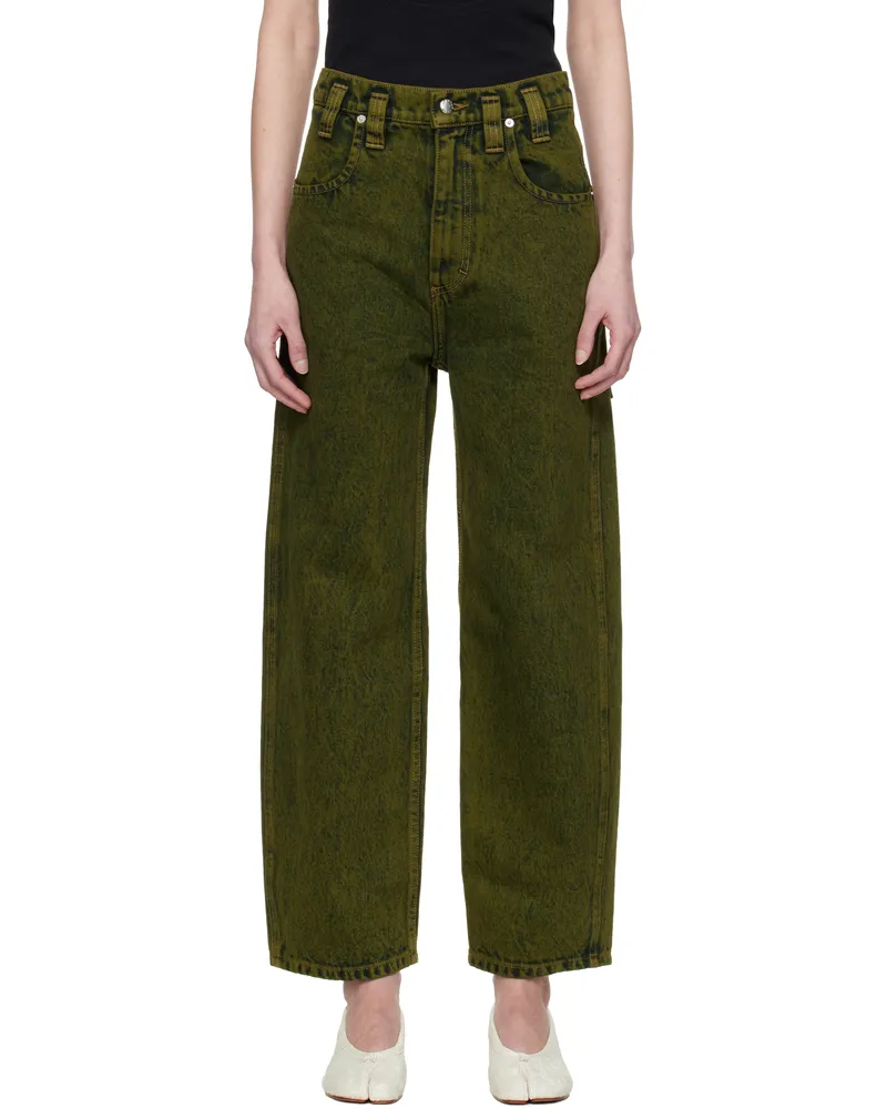 Eckhaus Latta Green Baggy Jeans Boreal