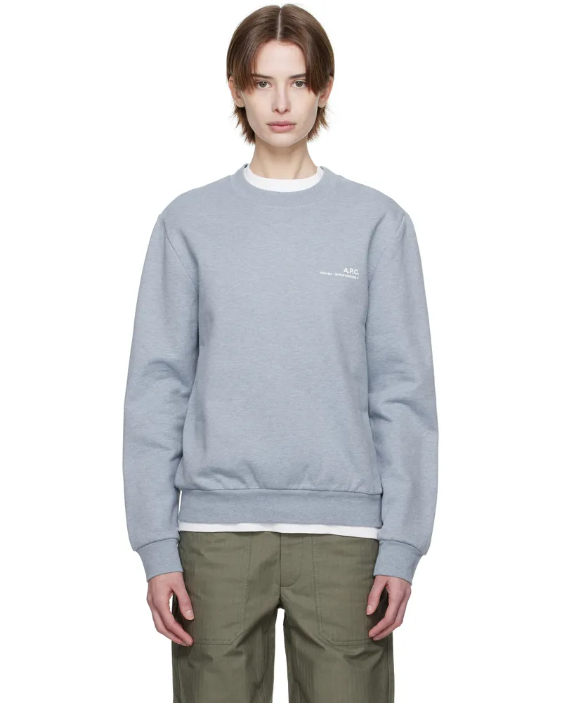 A.P.C. Blue Standard Item Overdye Sweatshirt Bleu