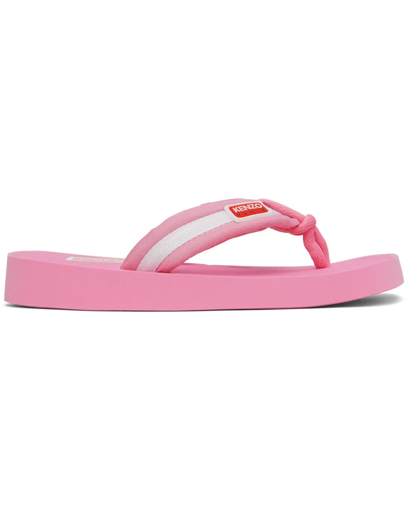 Kenzo Pink Setta Flip Flops 30