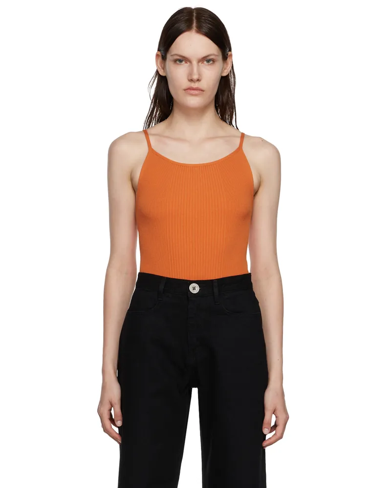 LOW CLASSIC Orange Rib Bodysuit Orange