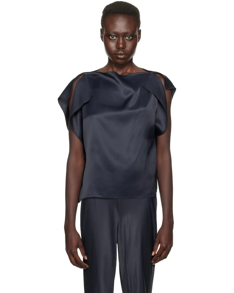 Baserange Navy Clavo Blouse Blue