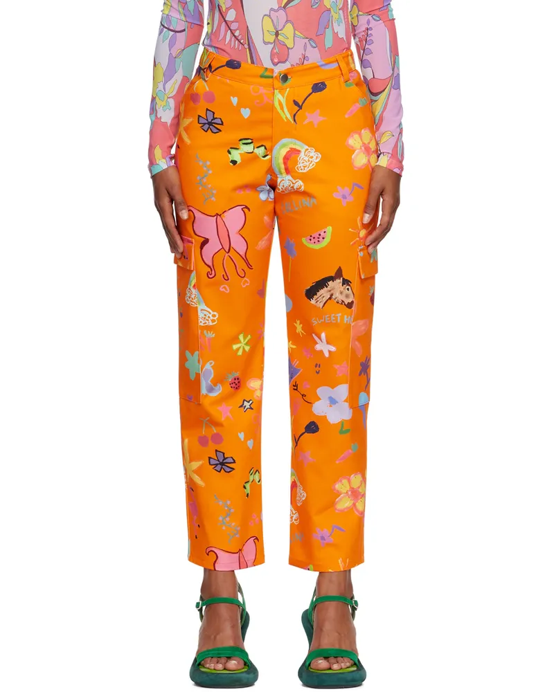 Collina Strada SSENSE Exclusive Orange Chason Jeans Orange