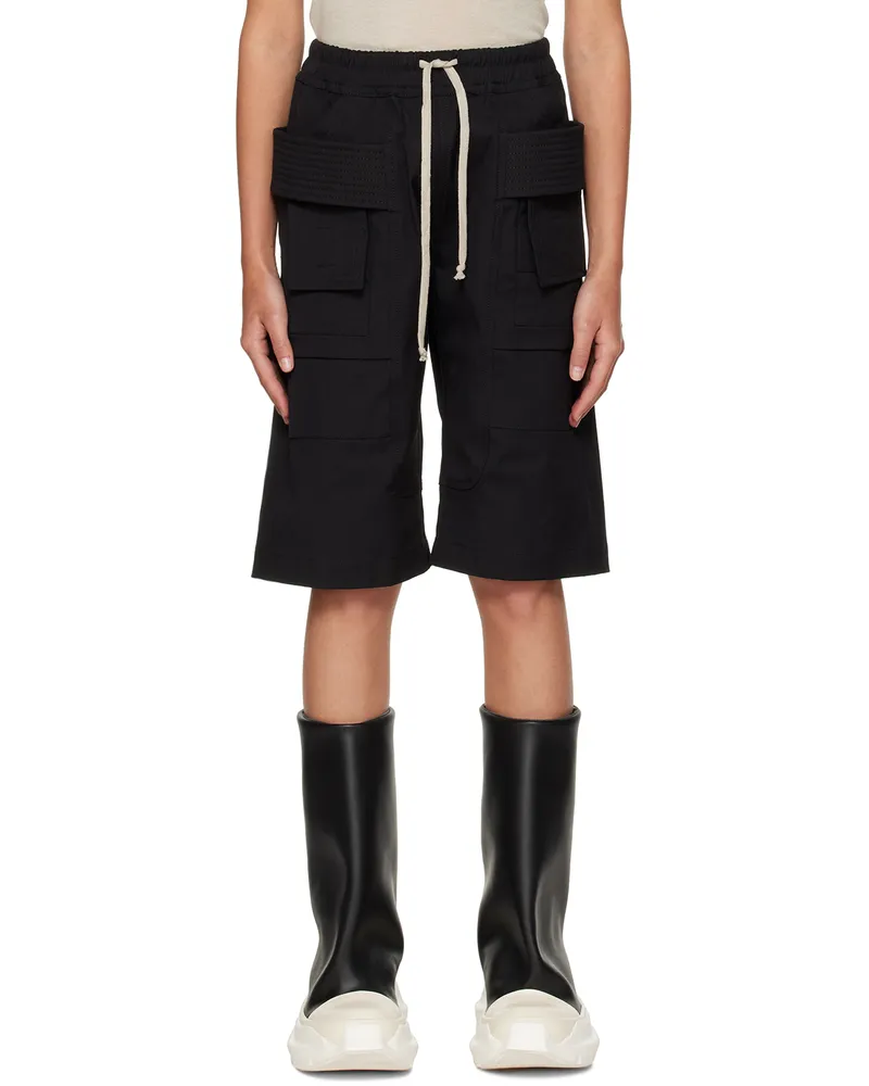 Rick Owens Kids Black Pods Shorts Black