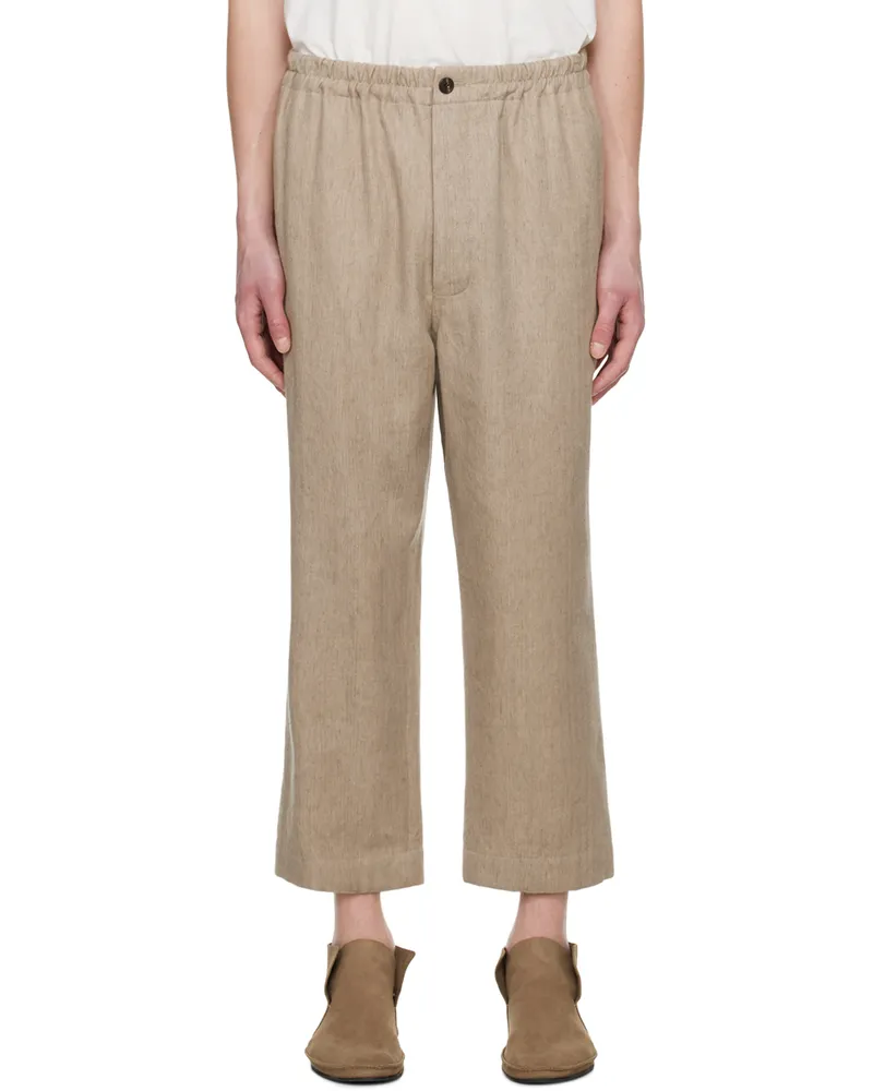 The Row Beige Xander Trousers Sepia