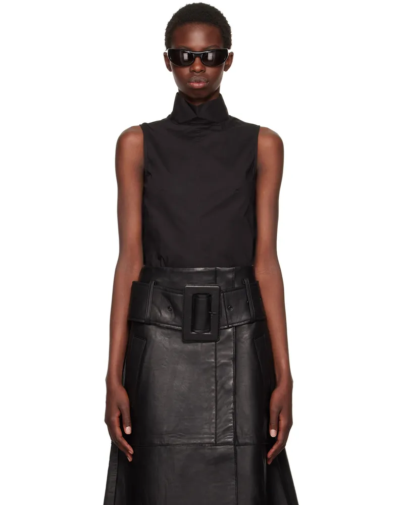 ROTATE Birger Christensen Black Sleeveless Tank Top 100