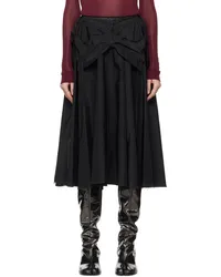 Maison Margiela Black Work-in-Progress Midi Skirt Black