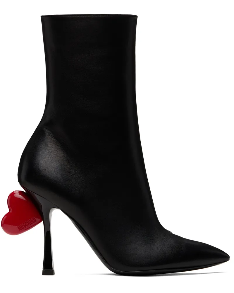 Moschino Black Sweet Heart Boots 000