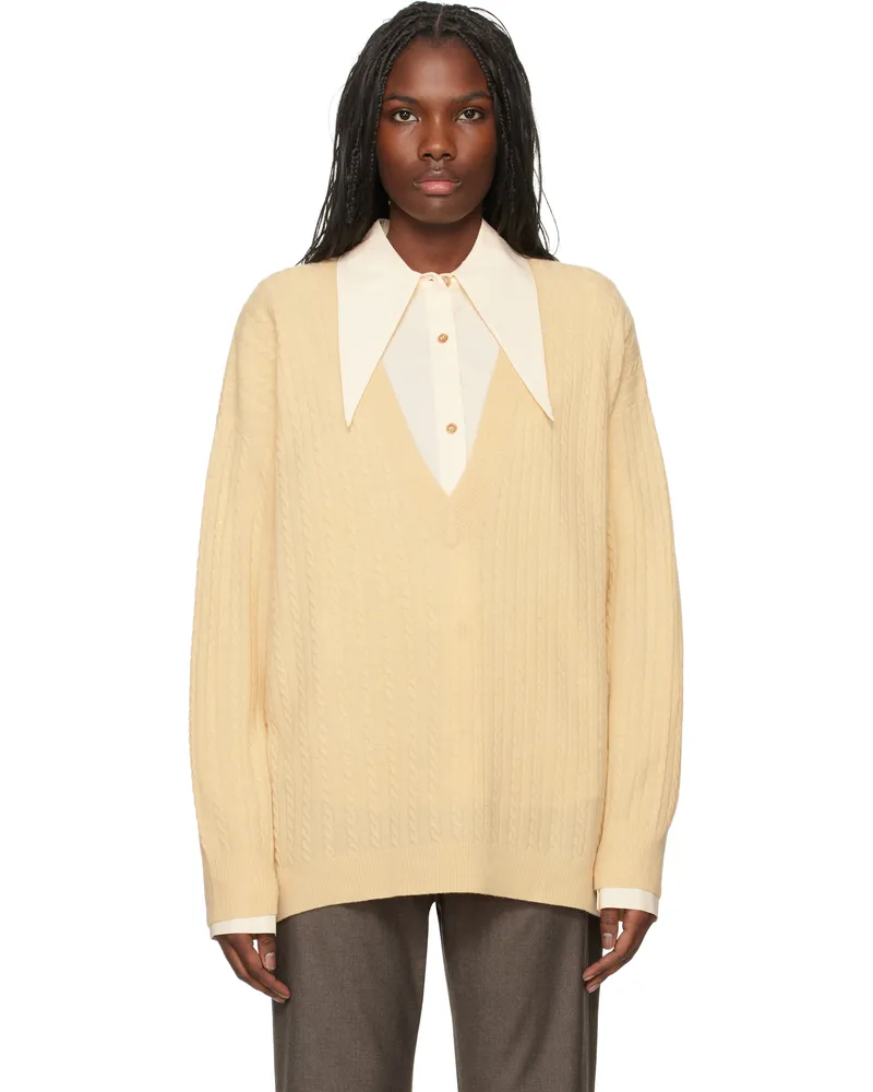 The Garment Yellow Como Oversized V-Neck Sweater 213
