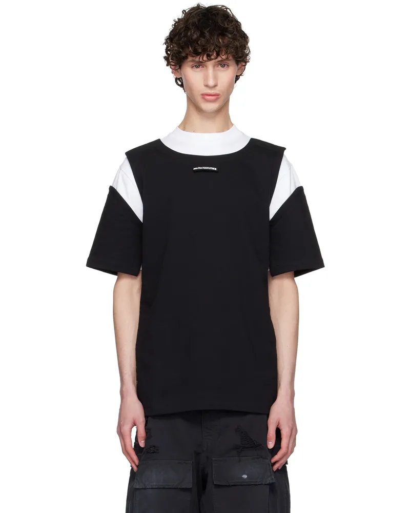 Jean Paul Gaultier Black & White 'The Petit Grand' T-Shirt 0100-white