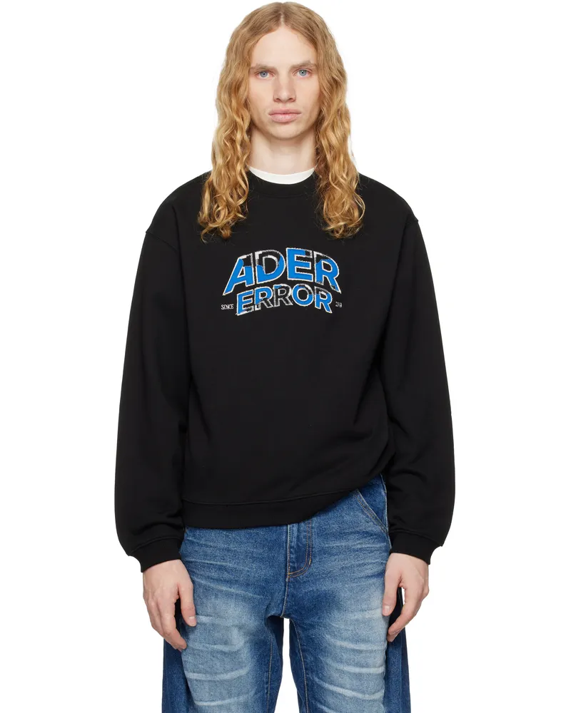 Adererror Black Embroidered Sweatshirt Noir