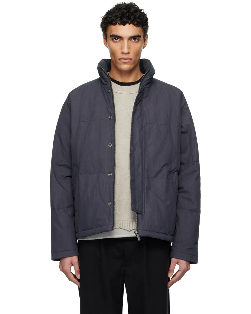Izzue Gray Indigo-Dyed Down Jacket Ccx