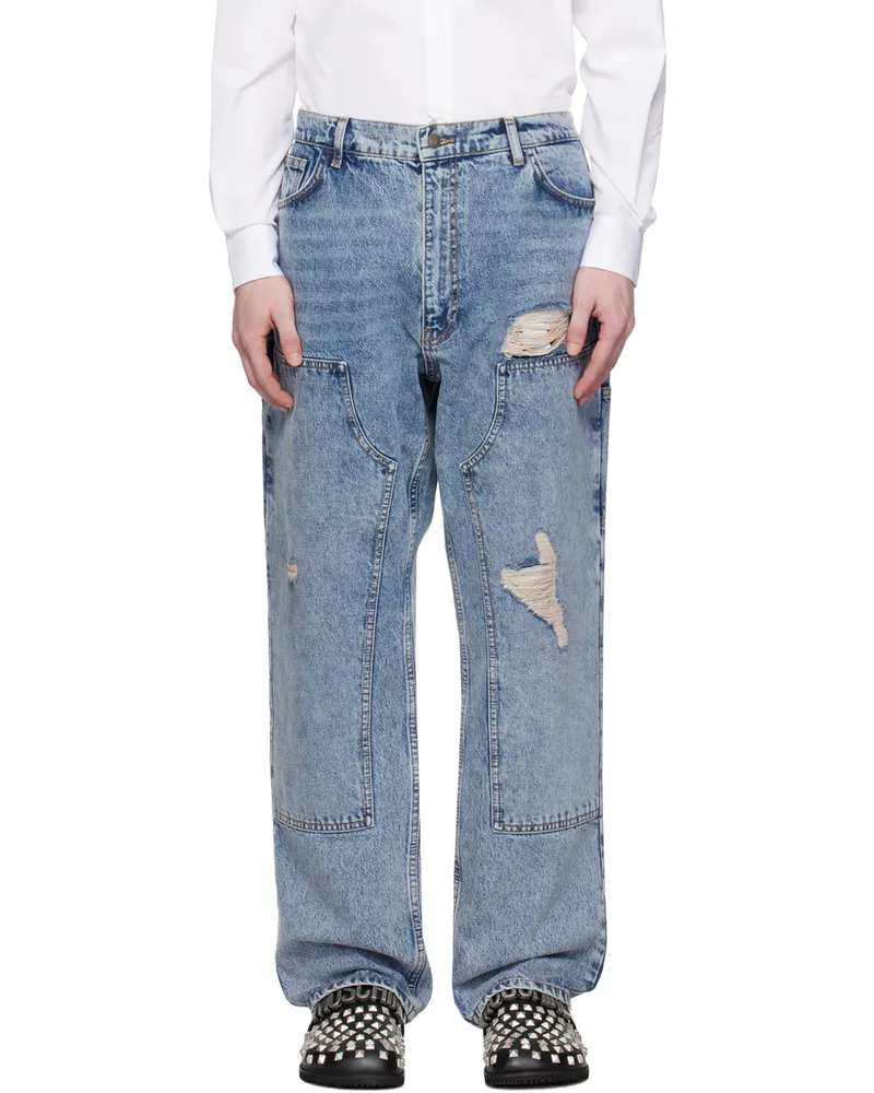 Moschino Blue Bleached Jeans A0282