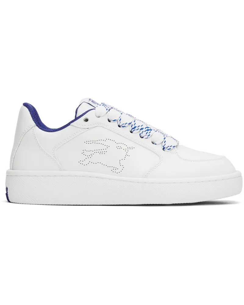 Burberry White Leather Stock Sneakers White