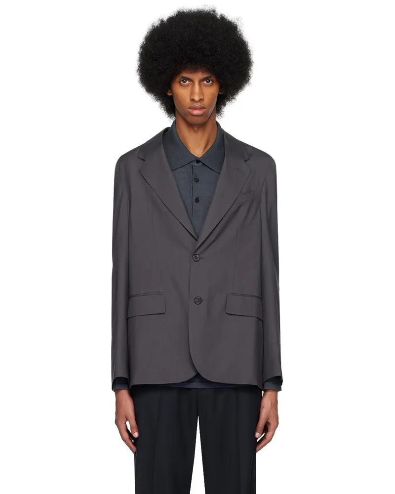 Dunhill Gray Single-Breasted Blazer Grey