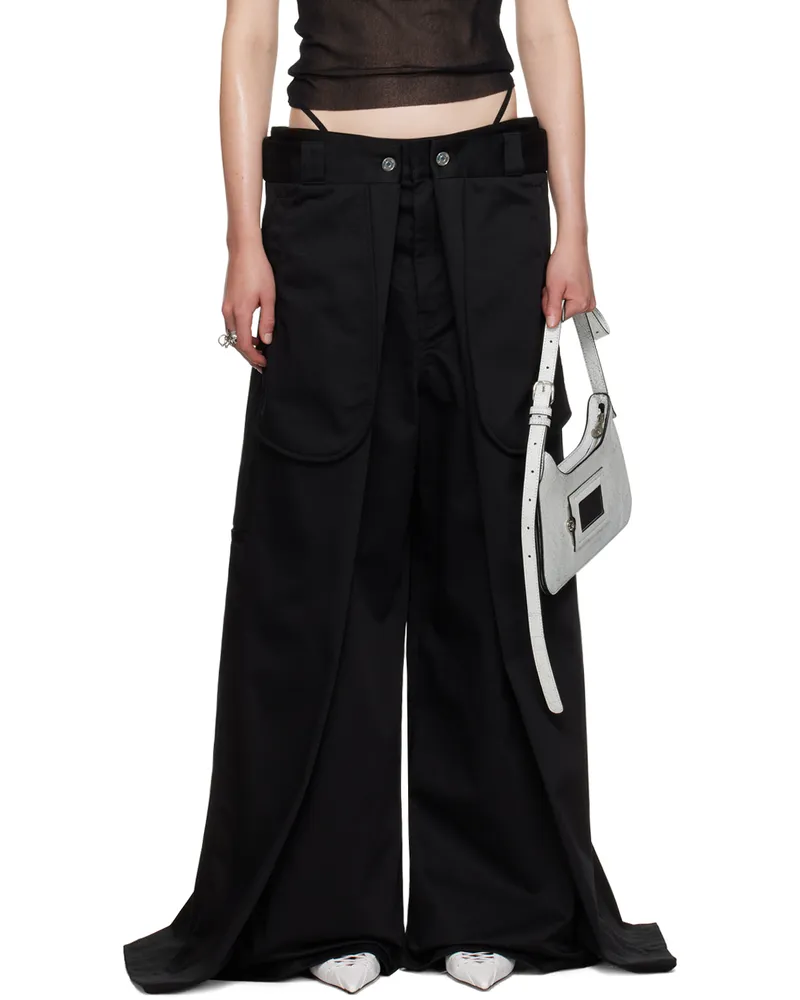 Jean Paul Gaultier Black Shayne Oliver Edition 'The Wrap' Trousers 00