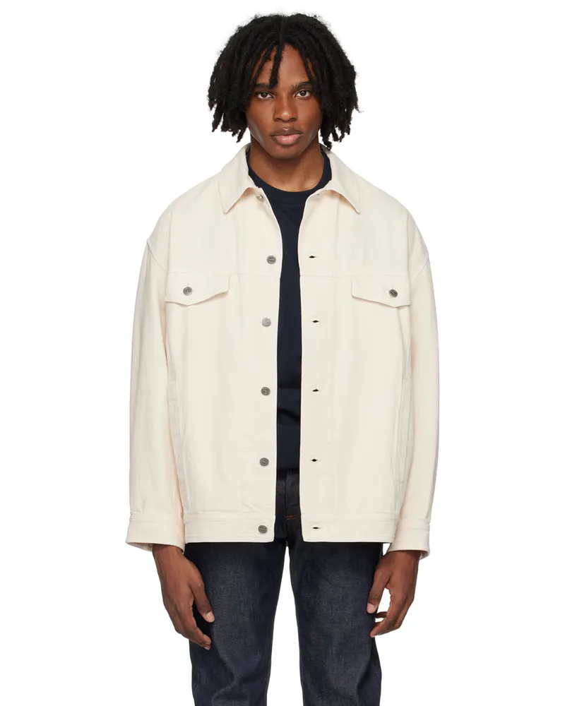 A.P.C. Beige Elvis Denim Jacket Aad