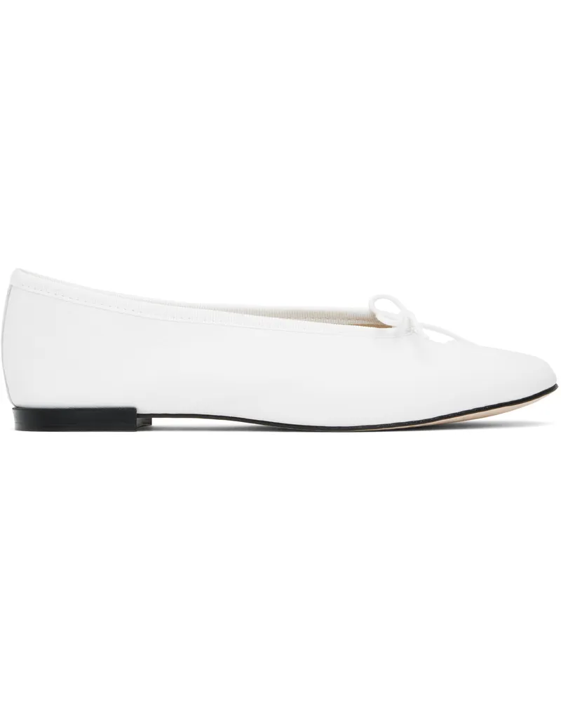Marine Serre White Repetto Edition Lilouh Soft Nappa Ballerina Flats Wh10