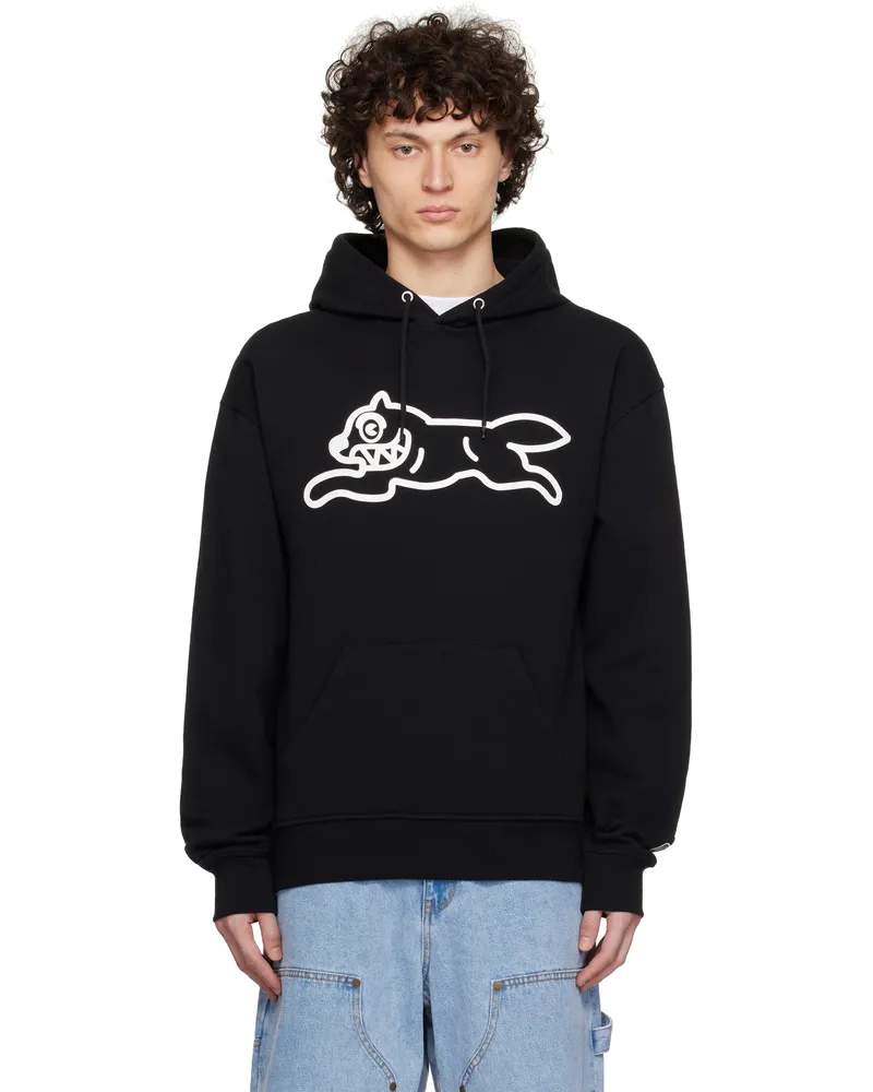 ICECREAM Black Running Dog Popover Hoodie Black