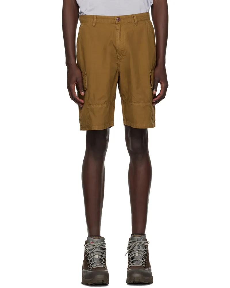 Barbour Brown Essential Shorts Russet