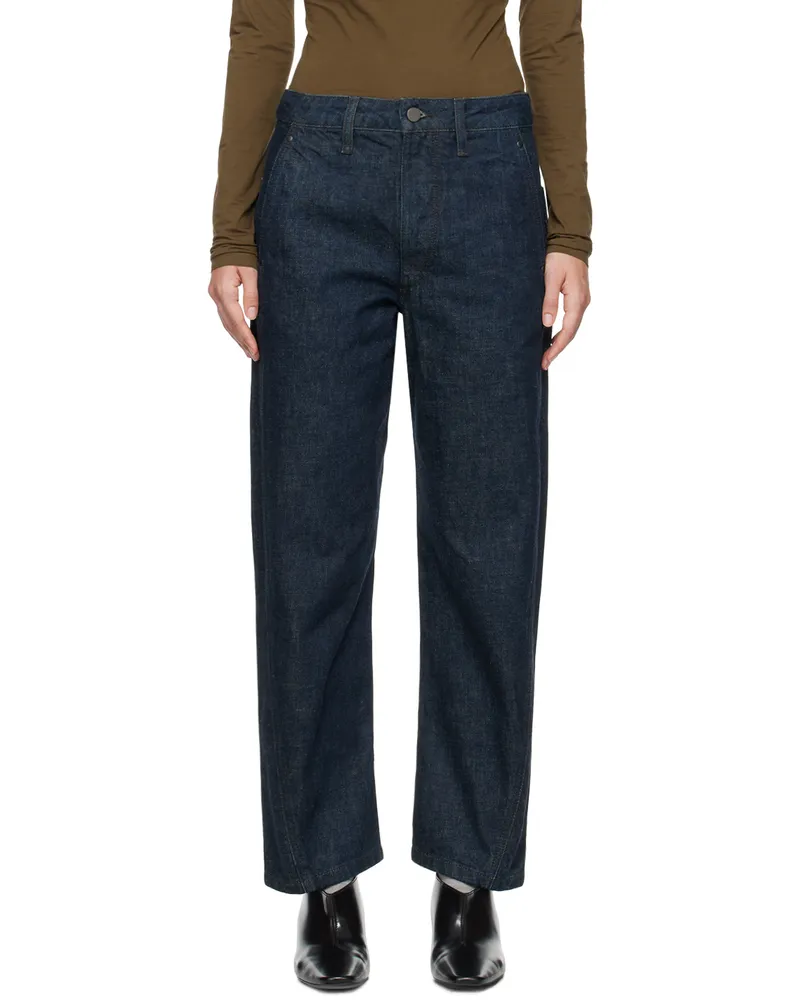 Christophe Lemaire Indigo High Waisted Curve Jeans Bl760