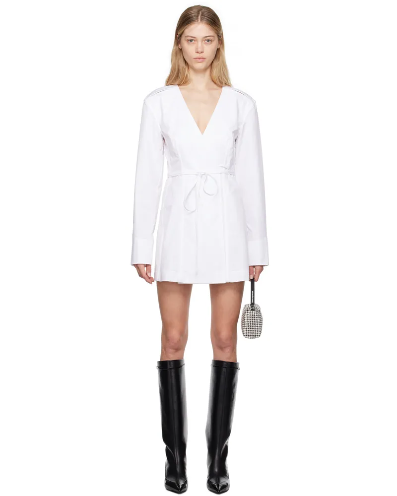 Alexander Wang White Wrap Minidress White