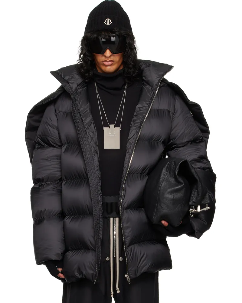 Rick Owens Moncler + Rick Owens Black Hooded Cyclopic Jacket 999